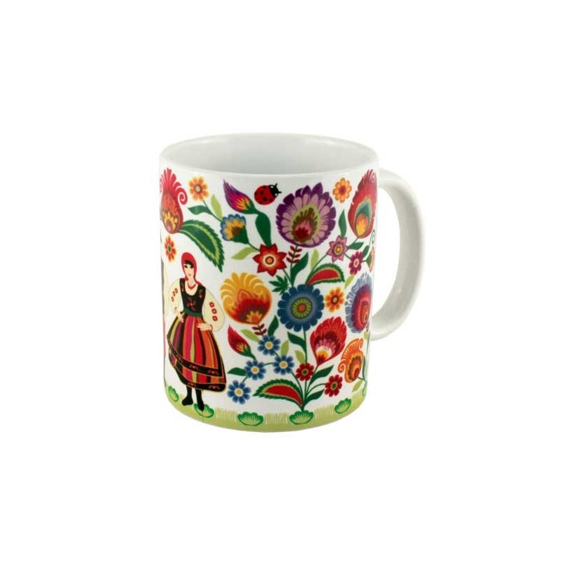 Mug folk Polonais couple Lowicz