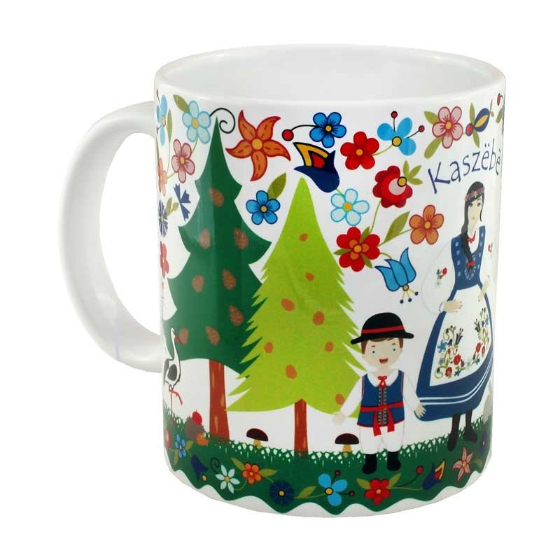 Mug folk polonais Kaszub sapins